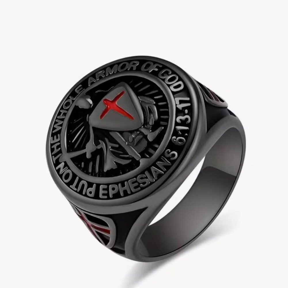 NEW - ARMOR OF GOD LUXURY SET COLLECTION STAINLESS STEEL CHAIN/RING & BRACELET - Picture 3 of 12